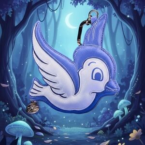 BBW DISNEY PRINCESS SNOW WHITE BLUE BIRD COIN PURSE